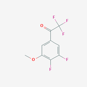 molecular formula C9H5F5O2 B7994511 1-(3,4-Difluoro-5-methoxyphenyl)-2,2,2-trifluoroethanone 