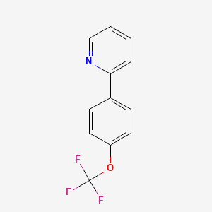 molecular formula C12H8F3NO B7994513 2-[4-(Trifluoromethoxy)phenyl]pyridine 