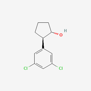 molecular formula C11H12Cl2O B7994521 trans-2-(3,5-Dichlorophenyl)cyclopentanol 