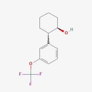 molecular formula C13H15F3O2 B7994530 (1R,2S)-2-[3-(trifluoromethoxy)phenyl]cyclohexan-1-ol 