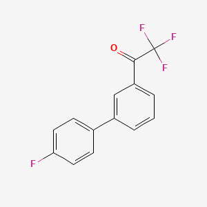 molecular formula C14H8F4O B7994535 3'-(4-Fluorophenyl)-2,2,2-trifluoroacetophenone 