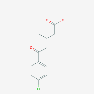 molecular formula C13H15ClO3 B7994543 Methyl 5-(4-chlorophenyl)-3-methyl-5-oxovalerate 