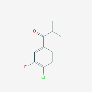 molecular formula C10H10ClFO B7994549 1-(4-Chloro-3-fluorophenyl)-2-methylpropan-1-one 