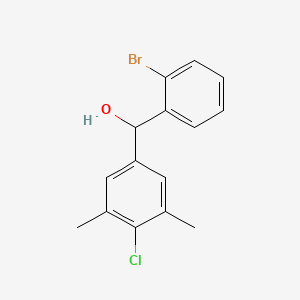 molecular formula C15H14BrClO B7994622 (2-Bromophenyl)(4-chloro-3,5-dimethylphenyl)methanol CAS No. 1443342-88-8