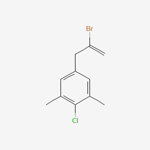 molecular formula C11H12BrCl B7994625 2-Bromo-3-(4-chloro-3,5-dimethylphenyl)-1-propene 