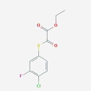 molecular formula C10H8ClFO3S B7994655 Ethyl 2-(4-chloro-3-fluorophenyl)sulfanyl-2-oxo-acetate 