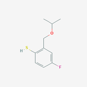 molecular formula C10H13FOS B7994673 4-Fluoro-2-[(iso-propyloxy)methyl]thiophenol 