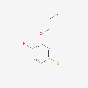 molecular formula C10H13FOS B7994714 (4-Fluoro-3-propoxyphenyl)(methyl)sulfane 