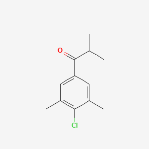 molecular formula C12H15ClO B7994717 1-(4-Chloro-3,5-dimethylphenyl)-2-methylpropan-1-one 