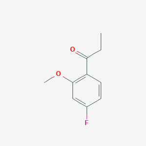 molecular formula C10H11FO2 B7994722 1-(4-Fluoro-2-methoxyphenyl)propan-1-one 