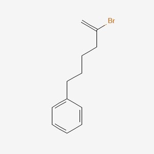 molecular formula C12H15Br B7994757 2-Bromo-6-phenyl-1-hexene 
