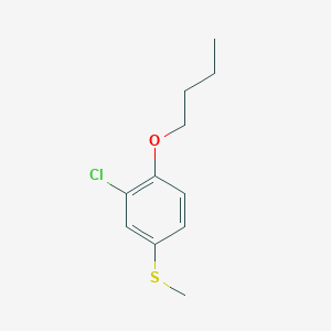 molecular formula C11H15ClOS B7994763 (4-Butoxy-3-chlorophenyl)(methyl)sulfane 
