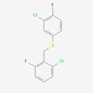 molecular formula C13H8Cl2F2S B7994770 (3-Chloro-4-fluorophenyl)(2-chloro-6-fluorobenzyl)sulfane 