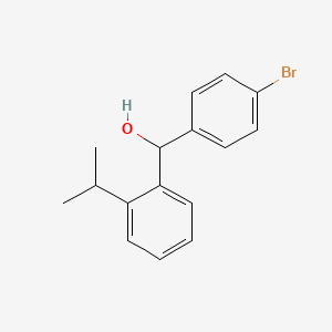 molecular formula C16H17BrO B7994800 4-Bromo-2'-iso-propylbenzhydrol 