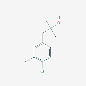 molecular formula C10H12ClFO B7994808 1-(4-Chloro-3-fluorophenyl)-2-methylpropan-2-ol 