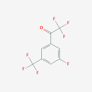 molecular formula C9H3F7O B7994814 2,2,2-Trifluoro-1-(3-fluoro-5-trifluoromethyl-phenyl)-ethanone 