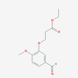 molecular formula C13H16O5 B7994817 Ethyl 3-(3-formyl-6-methoxyphenoxy)propanoate 