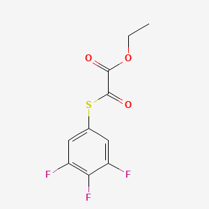 molecular formula C10H7F3O3S B7994819 Ethyl 2-(3,4,5-trifluorophenyl)sulfanyl-2-oxo-acetate 