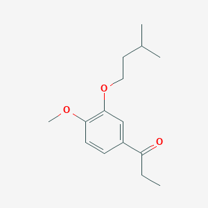 molecular formula C15H22O3 B7994844 1-(3-(Isopentyloxy)-4-methoxyphenyl)propan-1-one 