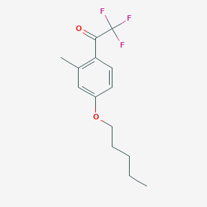 molecular formula C14H17F3O2 B7994893 2,2,2-Trifluoro-1-(2-methyl-4-(pentyloxy)phenyl)ethanone CAS No. 1443311-66-7