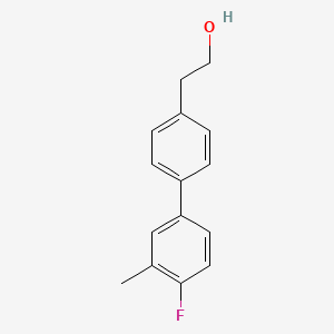 molecular formula C15H15FO B7994900 4-(4-Fluoro-3-methylphenyl)phenethyl alcohol 