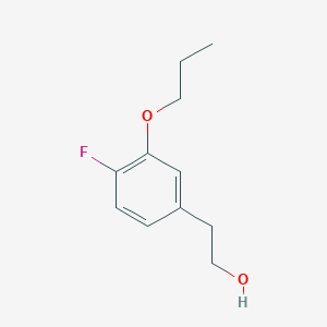molecular formula C11H15FO2 B7994901 2-(4-Fluoro-3-propoxyphenyl)ethanol 