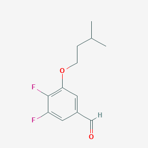 molecular formula C12H14F2O2 B7994933 3,4-Difluoro-5-(isopentyloxy)benzaldehyde 
