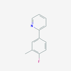 molecular formula C12H10FN B7994939 2-(4-Fluoro-3-methylphenyl)pyridine 