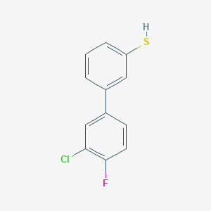 molecular formula C12H8ClFS B7995000 3-(3-Chloro-4-fluorophenyl)thiophenol 