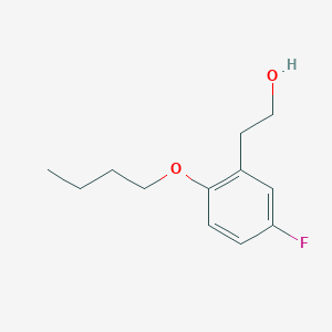 molecular formula C12H17FO2 B7995004 2-n-Butoxy-5-fluorophenethyl alcohol 