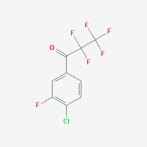 molecular formula C9H3ClF6O B7995013 4'-Chloro-2,2,3,3,3,3'-hexafluoropropiophenone 