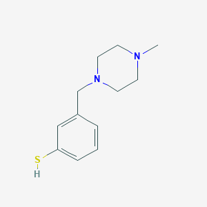 molecular formula C12H18N2S B7995027 3-[(4-Methylpiperazino)methyl]thiophenol 