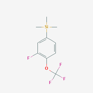 molecular formula C10H12F4OSi B7995039 1-(Trimethylsilyl)-3-fluoro-4-(trifluoromethoxy)benzene CAS No. 1443340-90-6