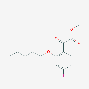 molecular formula C15H19FO4 B7995060 Ethyl 4-fluoro-2-n-pentoxybenzoylformate 