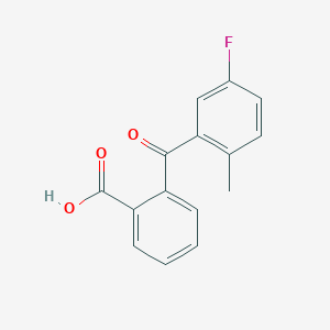molecular formula C15H11FO3 B7995062 2-(3-Fluoro-6-methylbenzoyl)benzoic acid 