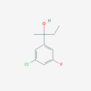 molecular formula C10H12ClFO B7995075 2-(3-Chloro-5-fluorophenyl)-2-butanol 