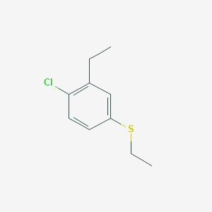 molecular formula C10H13ClS B7995120 4-Chloro-3-ethylphenyl ethyl sulfide 
