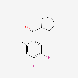 molecular formula C12H11F3O B7995127 2,4,5-Trifluorophenyl cyclopentyl ketone 