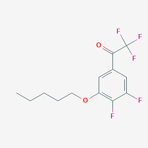 molecular formula C13H13F5O2 B7995128 1-(3,4-Difluoro-5-(pentyloxy)phenyl)-2,2,2-trifluoroethanone 