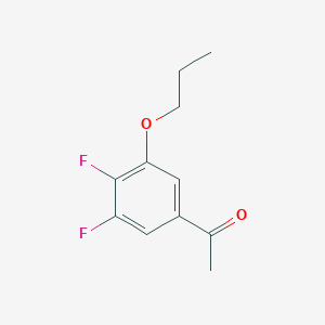 molecular formula C11H12F2O2 B7995132 1-(3,4-Difluoro-5-propoxyphenyl)ethanone 