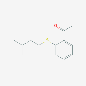 molecular formula C13H18OS B7995134 2'-(iso-Pentylthio)acetophenone 