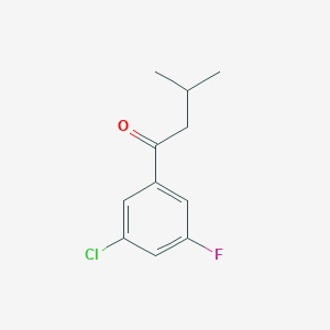 molecular formula C11H12ClFO B7995169 3'-Chloro-5'-fluoro-3-methylbutyrophenone 