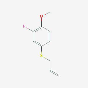 molecular formula C10H11FOS B7995177 1-Allylsulfanyl-3-fluoro-4-methoxybenzene 