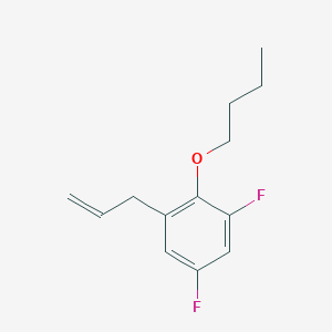 molecular formula C13H16F2O B7995179 1-Allyl-2-butoxy-3,5-difluorobenzene 
