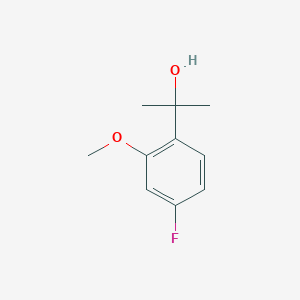 molecular formula C10H13FO2 B7995201 2-(4-Fluoro-2-methoxyphenyl)-2-propanol 