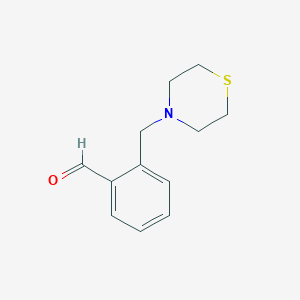 molecular formula C12H15NOS B7995202 4-(2-Carboxaldehydebenzyl)thiomorpholine 