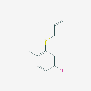 molecular formula C10H11FS B7995207 1-Allylsulfanyl-3-fluoro-6-methylbenzene 