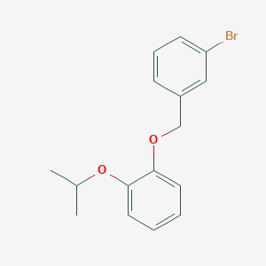 molecular formula C16H17BrO2 B7995214 1-((3-Bromobenzyl)oxy)-2-isopropoxybenzene 