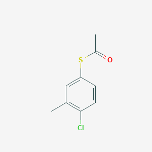 molecular formula C9H9ClOS B7995221 S-4-Chloro-3-methylphenylthioacetate 
