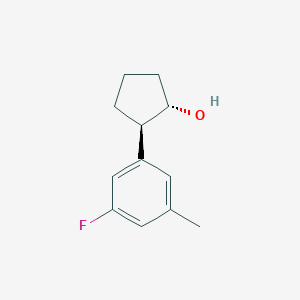 molecular formula C12H15FO B7995242 trans-2-(3-Fluoro-5-methylphenyl)cyclopentanol 